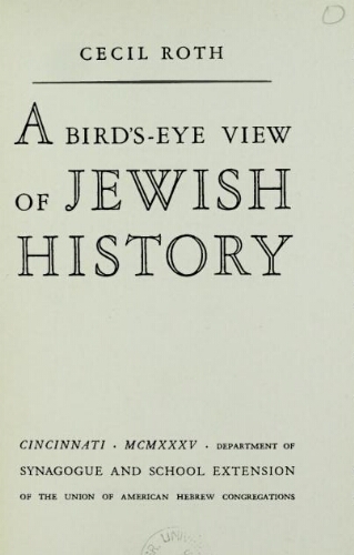 A bird's-eye view of Jewish history